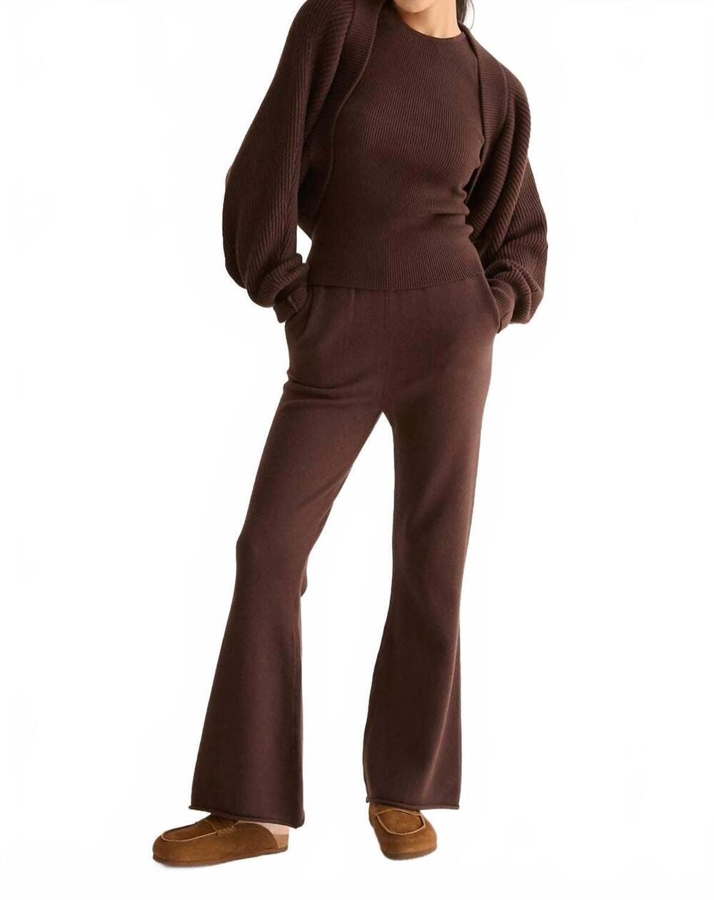 NEW CRESCENT trish bolero three-piece lounge set in dark brown